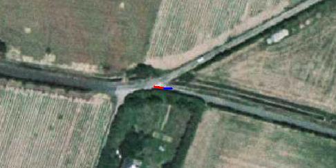 Photo du carrefour vu par satelite